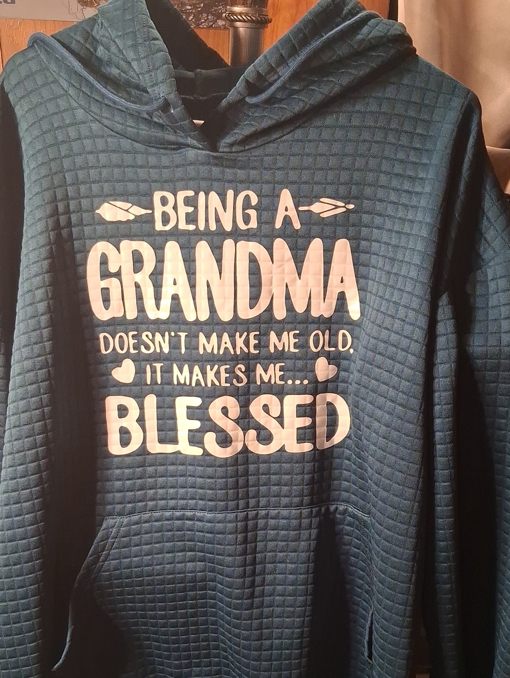 Blessed Grandma Teal Hooded Sweatshirt